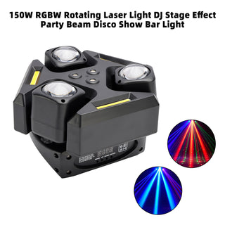 150W RGBW Rotating Laser Light DJ Stage Effect Party Beam Disco Show Bar Light