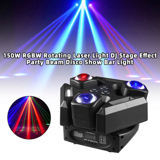 150W RGBW Rotating Laser Light DJ Stage Effect Party Beam Disco Show Bar Light