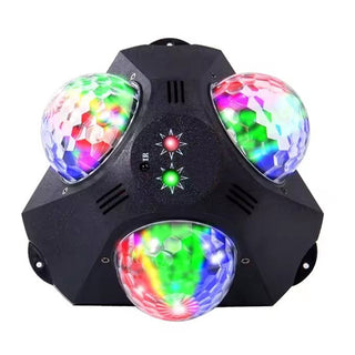 3Head Sound Activated Magic Ball Strobe Light With Remote Control For Home Party
