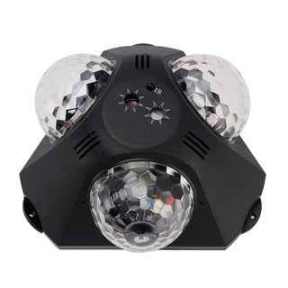 3Head Sound Activated Magic Ball Strobe Light With Remote Control For Home Party