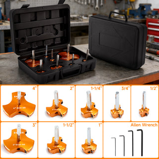8 PCS Triple Blade PVC Pipe Reamer Kit Pipe Fitting Reamer Tool For Plumbing