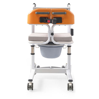 Patient Chair Transferred Lift Wheelchair w/180° Split Seat and Bedpan 440 lb