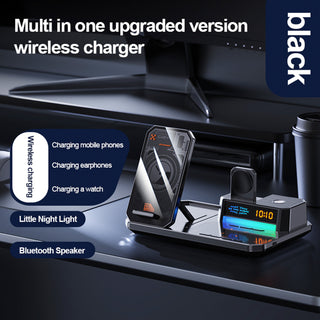 6 in 1 Magnetic Wireless Charger Bluetooth Speakers for Apple 17 16e 16 15 14 13