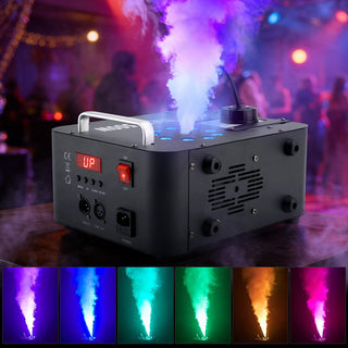 1500W 3In1 LED Light Smoke Fog Machine Stage Fogger DJ Spray Smoke Stage Effect