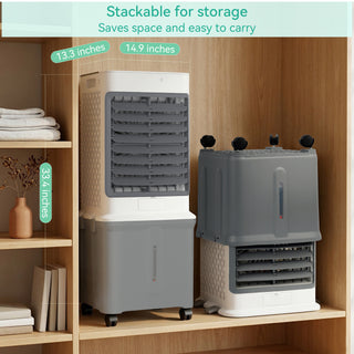 Portable 8.5 Gal Evaporative Air Conditioner 3-IN-1 Evaporative Cooler w/ Remote Control Fan & Humidifier