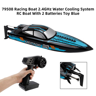 79508 Racing Boat 2.4GHz Water Cooling System RC Boat With 2 Batteries Toy Blue