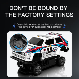 KF34 1:43 Scale RC Drift Car 2.4G 4WD High-Speed Drift Racing Car With LED Light
