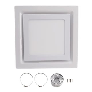 145 CFM 12" Bathroom Exhaust Fan 1.5sones Bath Fan Low Noise with Light
