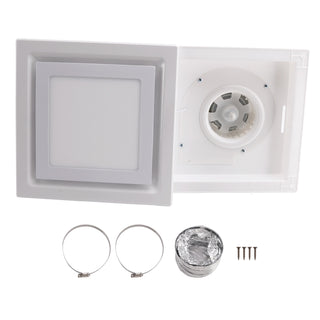 145 CFM 12" Bathroom Exhaust Fan 1.5sones Bath Fan Low Noise with Light