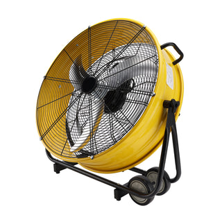 24 Inch Industrial Tilt Drum Fan 3 Velocity Speed 360° Adjustable Floor Fan