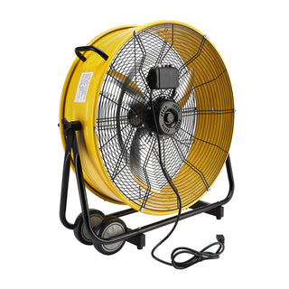 24 Inch Industrial Tilt Drum Fan 3 Velocity Speed 360° Adjustable Floor Fan