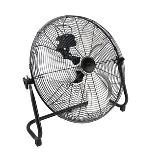 20 Inch High Velocity Industrial Cooling Floor Fan With 3 Speeds Tilt Head