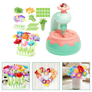 Flower Bouquet Making Kit DIY Flower Bouquets Craft Toy For 4+ Year Old Kid Pink