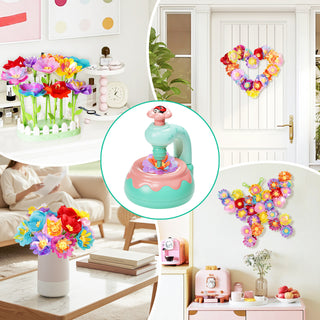 Flower Bouquet Making Kit DIY Flower Bouquets Craft Toy For 4+ Year Old Kid Pink