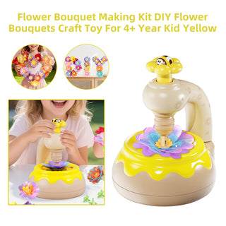Flower Bouquet Making Kit DIY Flower Bouquets Craft Toy For 4+ Year Kid Yellow
