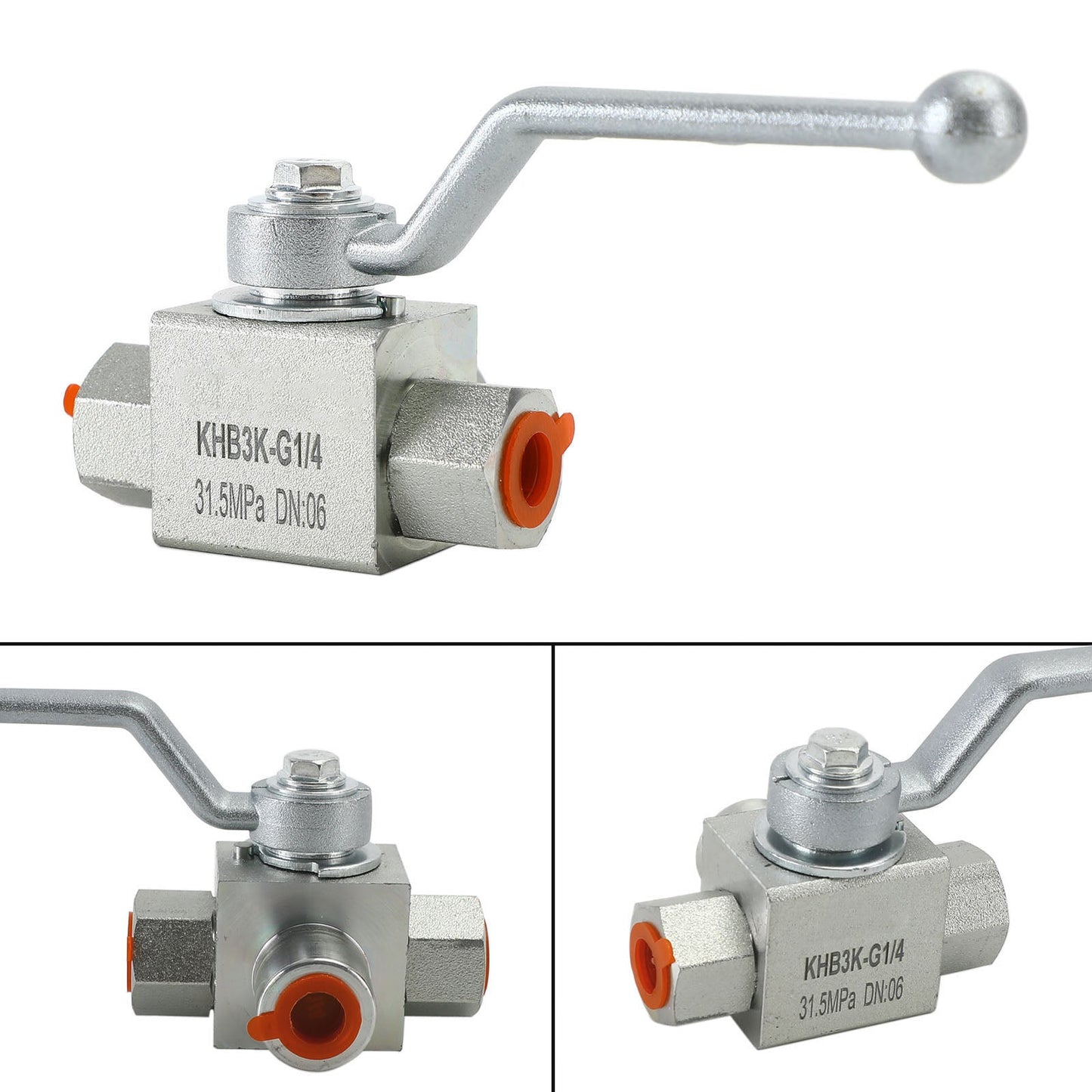 3 Way Hydraulic Ball Valve 1/4" NPT Female High Pressure Ball Valve Generic