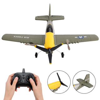 3Channel Remote Control 2.4Ghz 6Axis Stabilizer Airplane With 2Batteries Green