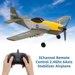 3Channel Remote Control 2.4Ghz 6Axis Stabilizer Airplane With 2Batteries Green