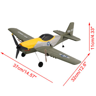 3Channel Remote Control 2.4Ghz 6Axis Stabilizer Airplane With 2Batteries Green