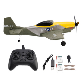 3Channel Remote Control 2.4Ghz 6Axis Stabilizer Airplane With 2Batteries Green