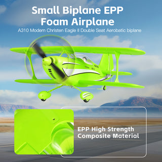 Wltoys XK A310 2.4G 4CH RC Fixed-Wing Aircraft Model 3D/6G Realistic Plane Green