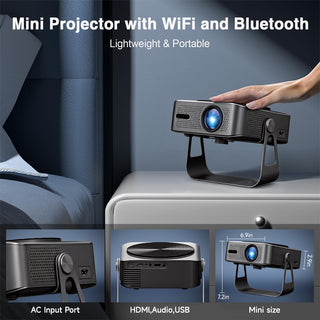 Ultra HD Smart WiFi PTZ Projector Mini Projector Bluetooth 4K Support Home Movie