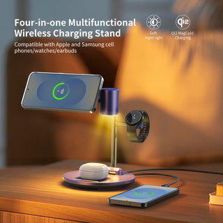 4-in-1 Qi2 15W Cooling Wireless Charger Station Fast Charging Station MagSafe