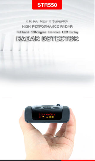 STR550 Lidar Speedometer Radar Detector Car Radar Speed Detector 360°Laser Dog