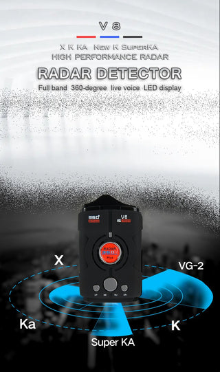 V8 Vehicle Mobile Radar Speed Detector Mobile Speed Detection Car Radar Detector