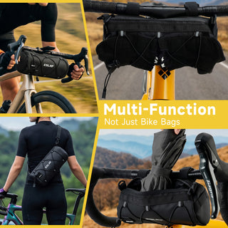 Mountain Road Bike Handlebar Bag Bicycle Bag with Shoulder Strap for Cycling