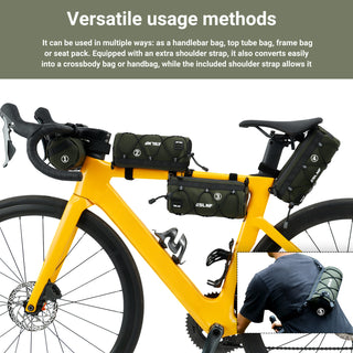 Multipurpose Mountain Bicycle Road Bike Handlebar Bag with Shoulder Strap