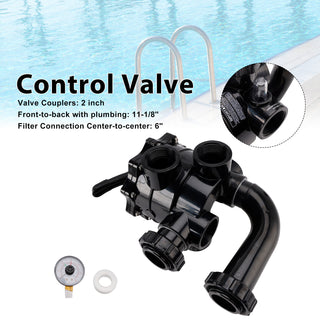 SP0715XG2 Control Valve with Pressure Gauge Compatible with Hayward Pro-Series