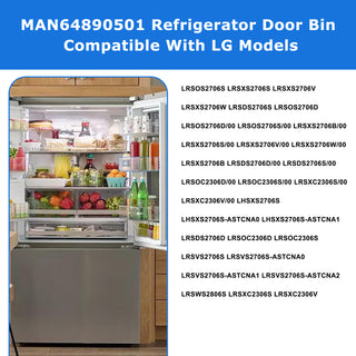MAN64890501 Refrigerator Door Bin Shelf Fits LG Fridge LRSDS2706S LRSXC2306S