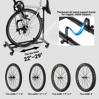 Indoor Bike Storage Rack for 22"-29" road bikes mountain bikes kids bikes