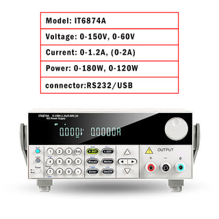 IT6874A Adjustable Programming Power Supply 0-150V 1.2A/0-60V 2A
