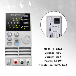 IT8211 60V / 30A / 150W DC Electronic Load Lab Adjustable Digital Control
