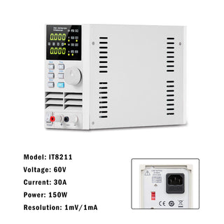 IT8211 60V / 30A / 150W DC Electronic Load Lab Adjustable Digital Control