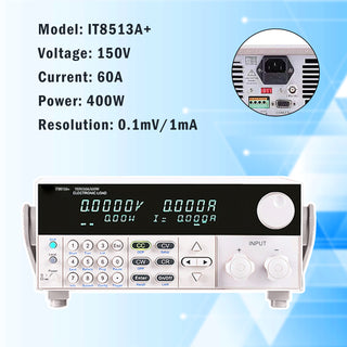 IT8513A+ 400W 150V 60A Programmable Electronic Load Battery Test