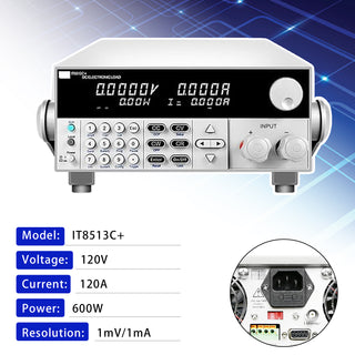 IT8513C+ 600W 120V 120A Programmable Electronic Load Battery Test
