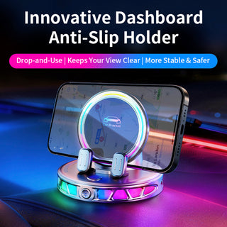 Colorful RGB Ambient Light Car Wireless Charging Bracket Holder Car Phone Mount