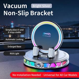 Colorful RGB Ambient Light Car Wireless Charging Bracket Holder Car Phone Mount