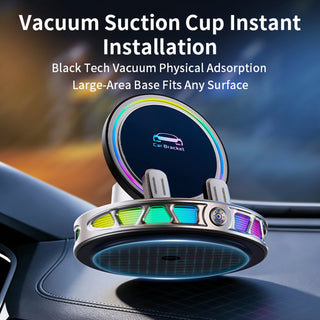 Colorful RGB Ambient Light Car Wireless Charging Bracket Holder Car Phone Mount