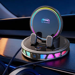 Colorful RGB Ambient Light Car Wireless Charging Bracket Holder Car Phone Mount