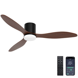 52 Inch Low Profile Ceiling Fan with Remote/App Control