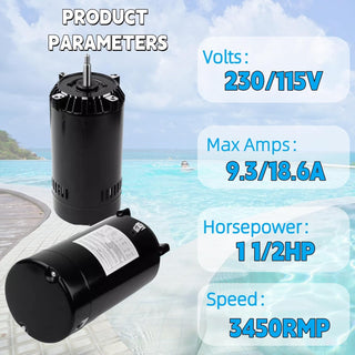 Pool Pump 1.5 HP UST1152 Pool Pump Replacemen Motor For HAYWARD SUPER PUMP