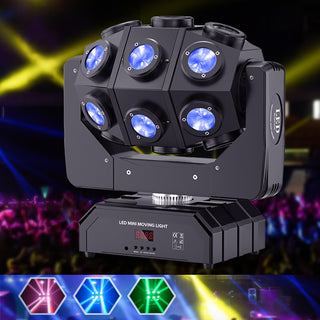 RGBW 3In1 LED Laser Moving Head Stage Light DMX DJ Disco Party Effect Lighting