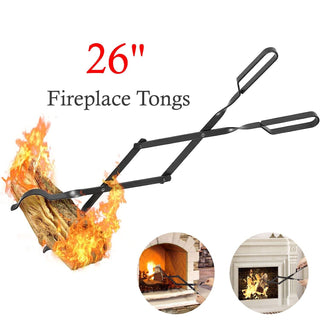 26 Inch Firewood Tongs Firewood Handling Tool Camping Fireplace