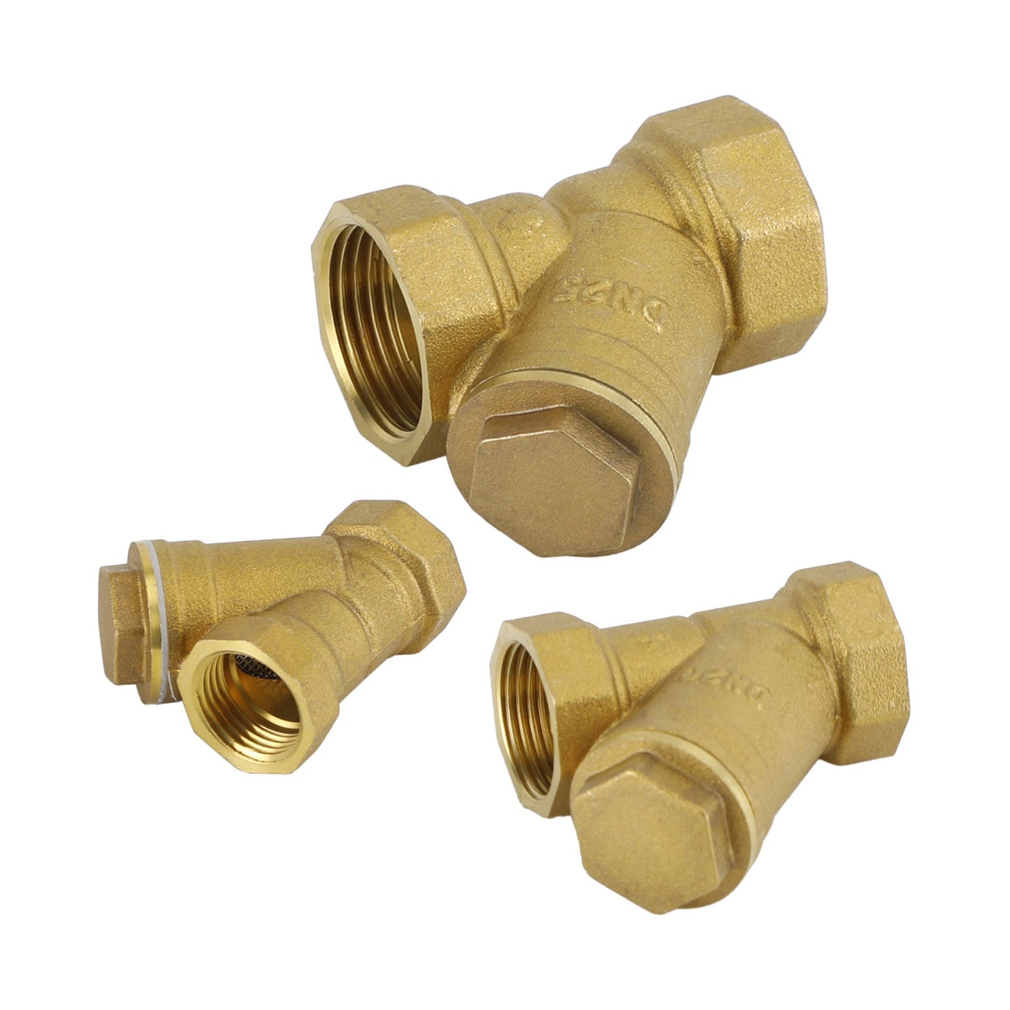 1/2"-1" NPT Thread Y Shaped Brass Strainer Filter Valve Connector For Water Oil Generic