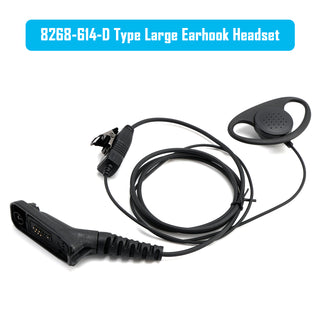 8268-614-D Type Large Earhook Headset For XPR6350 XiRP8208 DP3401 DGP6150 GP338D