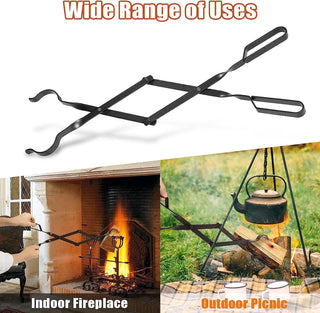 26 Inch Firewood Tongs Firewood Handling Tool Camping Fireplace